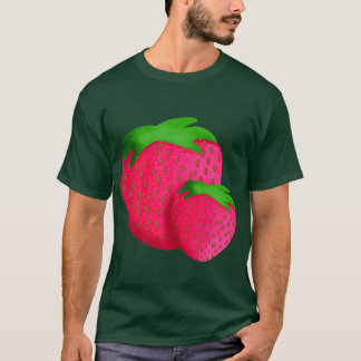 Jordgubbar Art Fruits Kitchen Retro 50s Strawber T Shirt