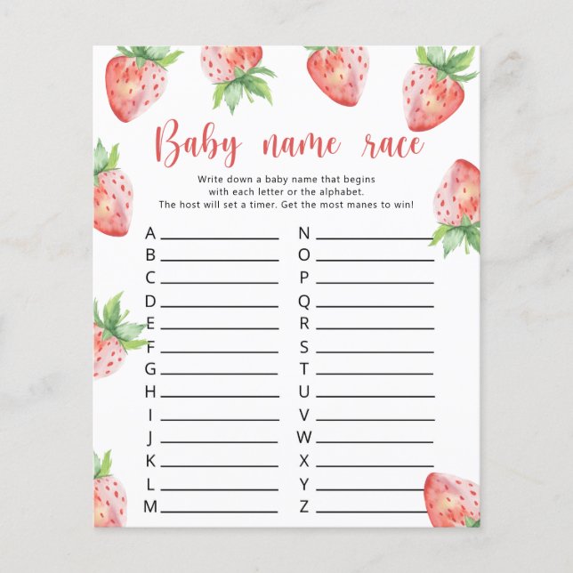 Jordgubbar - Baby namn tävling (Framsida)
