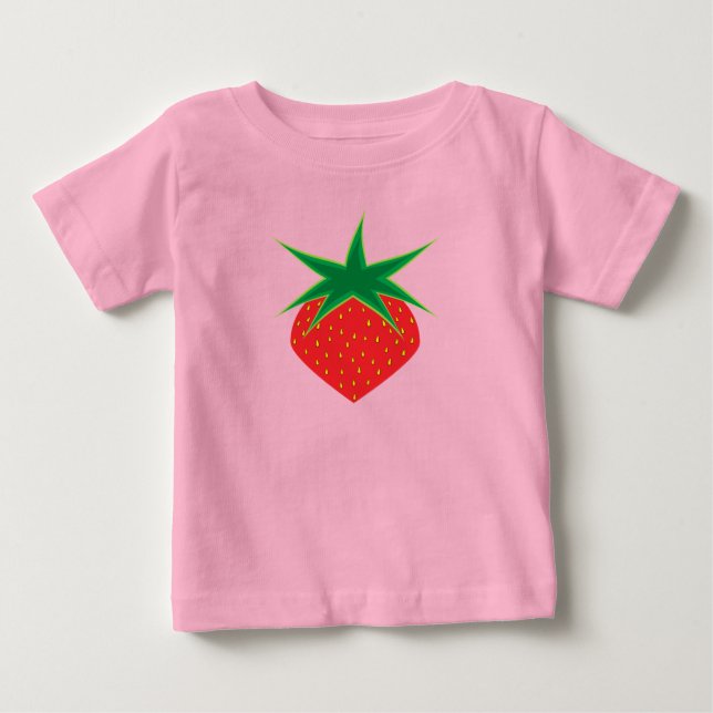 Jordgubbar Baby T-Shirt (Framsida)