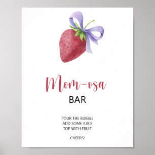 Jordgubbar - babydusch i pub vid mimosa poster
