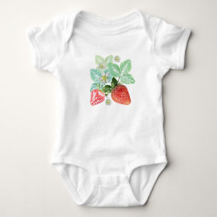 Jordgubbar, bär, rött, färskt, moget, sött, mat, t shirt