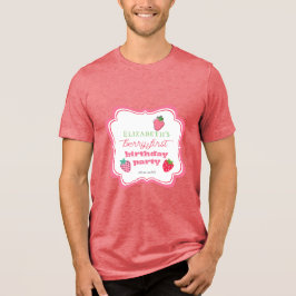 Jordgubbar Berry Första Födelsedagsfestens Rosa | T Shirt