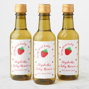 Jordgubbar Berry Söt Bebis Dopp Drink Etikett