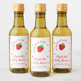 Jordgubbar Berry Söt Bebis Dopp Drink Etikett