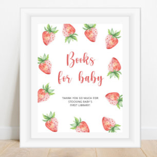 Jordgubbar - bokar för baby poster
