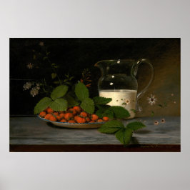 Jordgubbar Cream Raphaelle Peale Fine Art Poster