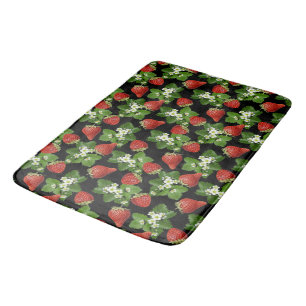 Jordgubbar Farm Fresh Black Bath Mat Badrumsmatta
