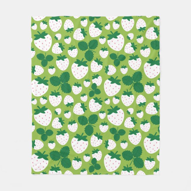 Jordgubbär Fleece Blanket (Framsidan)