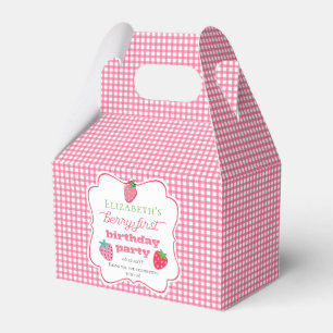 Jordgubbar Flickans berry Första Födelsedagsfesten Presentaskar