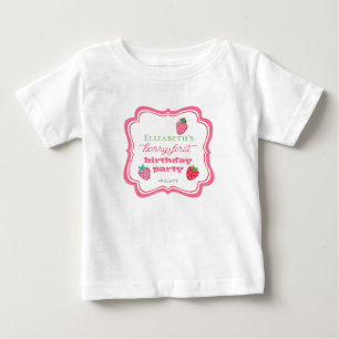 Jordgubbar Flickans berry Första Födelsedagsfesten T Shirt