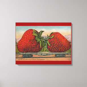 Jordgubbar Giant Antique Fruit Roligt Canvastryck