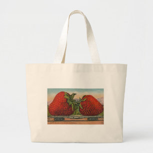 Jordgubbar Giant Antique Fruit Roligt Jumbo Tygkasse