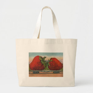 Jordgubbar Giant Antique Fruit Roligt Jumbo Tygkasse