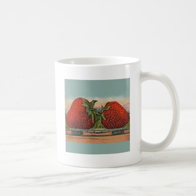 Jordgubbar Giant Antique Fruit Roligt Kaffemugg (Höger)