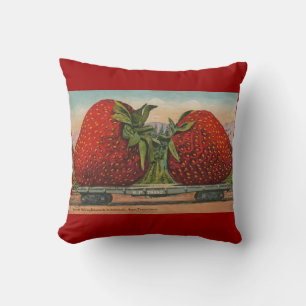 Jordgubbar Giant Antique Fruit Roligt Kudde