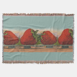 Jordgubbar Giant Antique Fruit Roligt Mysfilt