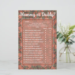 Jordgubbar Gissa vem (Mamma eller pappa) Spelkort Brevpapper