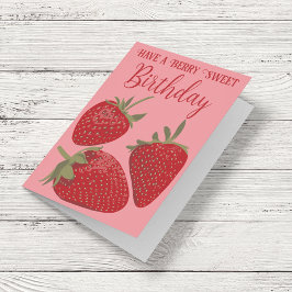 Jordgubbar har berry Sweet Birthday Kort