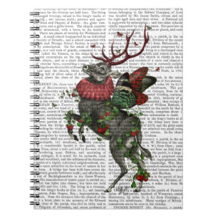 Jordgubbar, Hjort Anteckningsbok Med Spiral