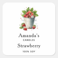 Jordgubbar i en bucket Candle Business