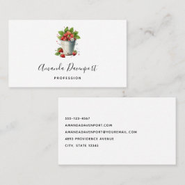 Jordgubbar i en Bucket Visitkort