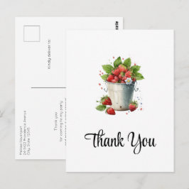 Jordgubbar i en Hink Tack Vykort