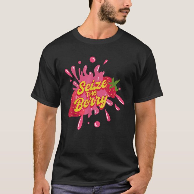 Jordgubbar Jordgubbar Frukt T Shirt (Framsida)