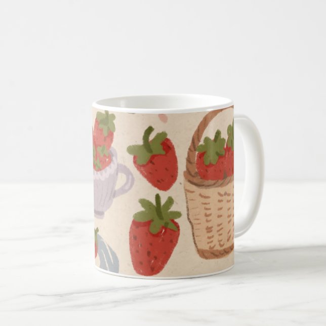 Jordgubbar Kaffemugg (Framsida höger)
