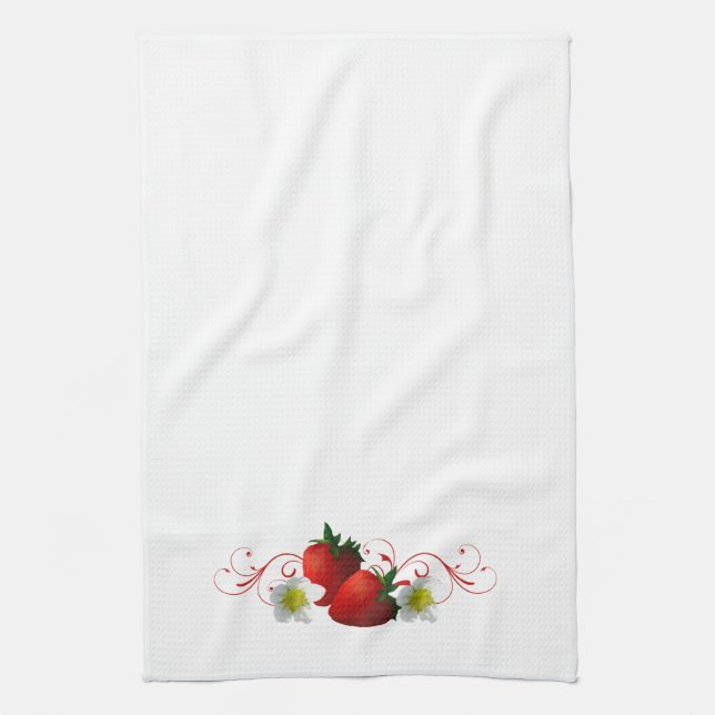 Jordgubbar Kitchen Towel Kökshandduk (Vertikal)