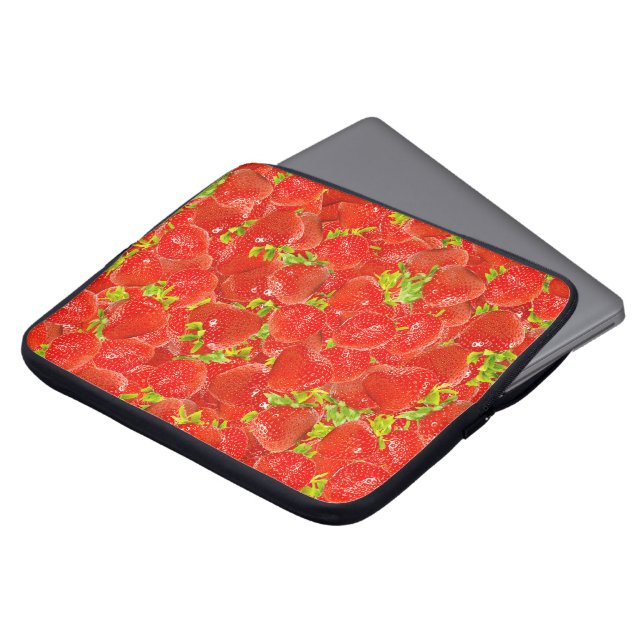 Jordgubbar Laptop Fodral (Framsida topp)