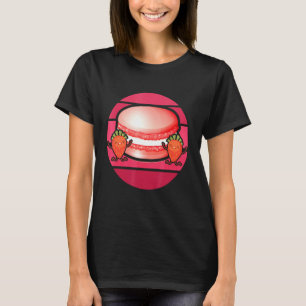 Jordgubbar Macaroon Framboise Macaron Bakery Sna T Shirt
