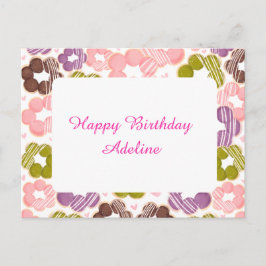 Jordgubbar, matcha, choklad och Ube Mochi Donuts Vykort