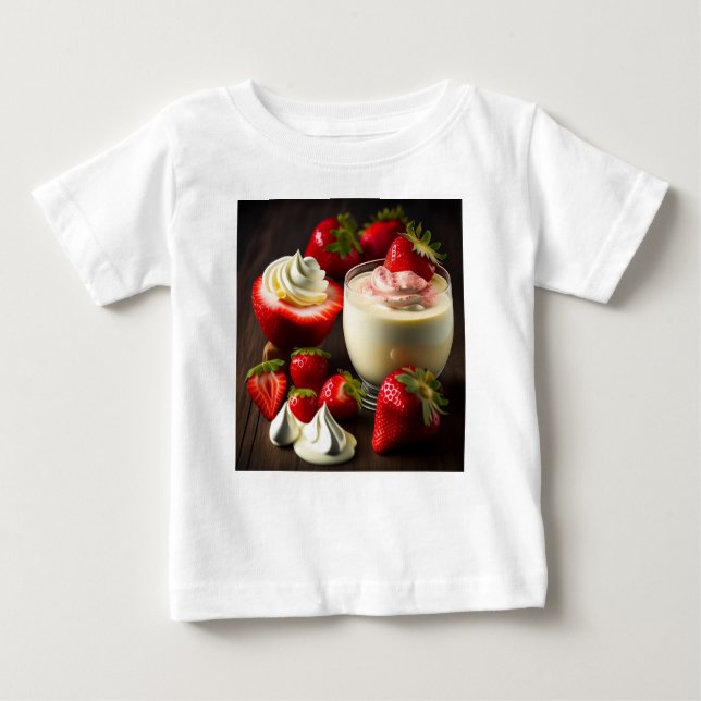 Jordgubbar med yoghurt t shirt (Framsida)