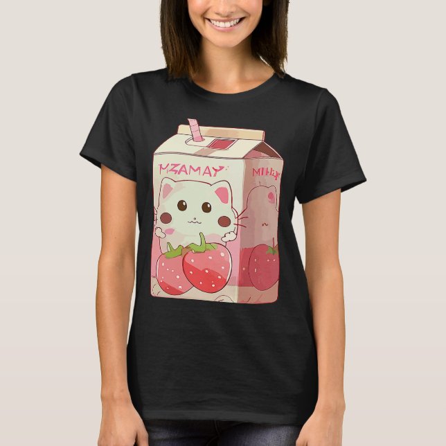 Jordgubbar Milkskakas Kat 2 T Shirt (Framsida)