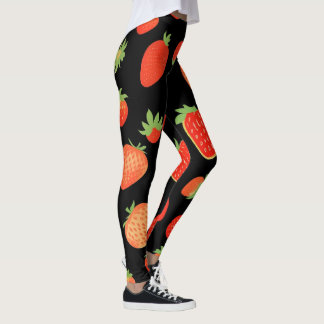 Jordgubbar mönster leggings