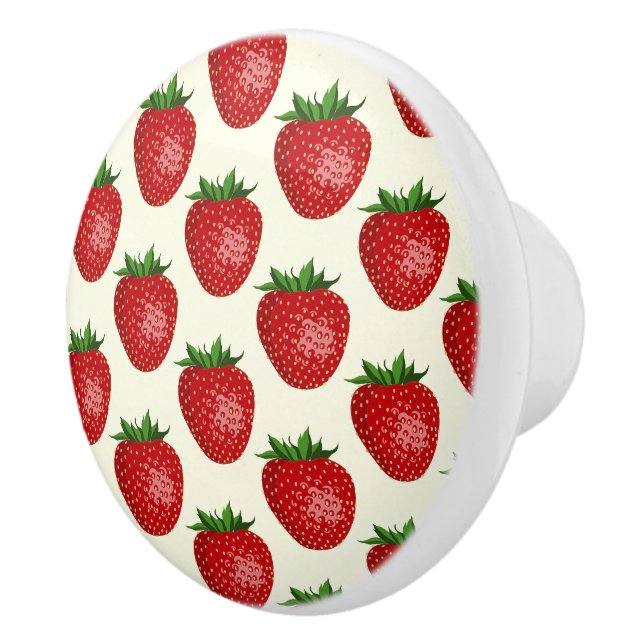 Jordgubbar, Mönster, röda jordgubbar, frukt, Löv Knopp (Höger)