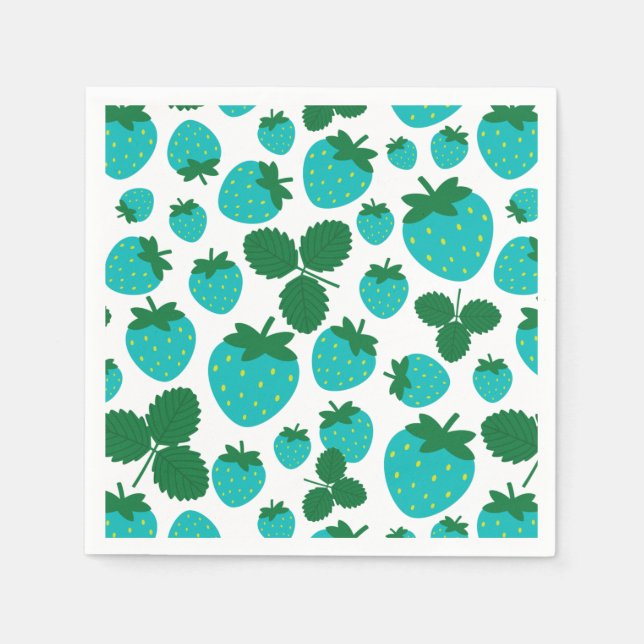 Jordgubbar Napkins Pappersservett (Framsidan)
