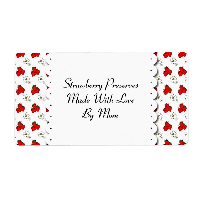 Jordgubbar och Anpassningsbar-etikett Fraktsedel (Framsidan)