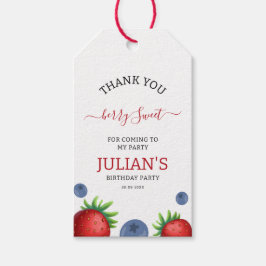 Jordgubbar och blåbär Flicka, Födelsedagsfest, som Presentetikett