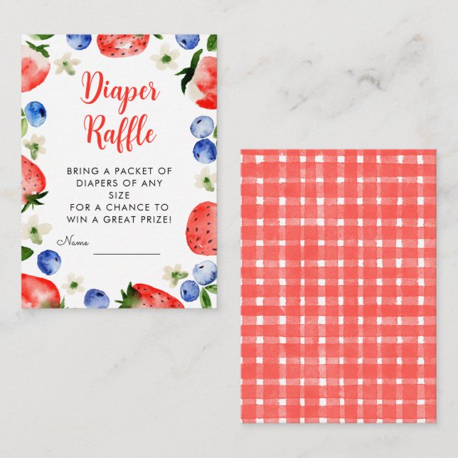 Jordgubbar och blåbär tilläggskort (Fram/baksida)