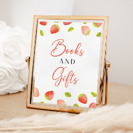 Jordgubbar och Bokar och gåvor av berry Sweet Baby Poster