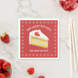 Jordgubbar och Cream Lagrar Cake - eget evenemang  Pappersservett