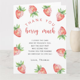 Jordgubbar och födelsedagsfest tack för att du bär