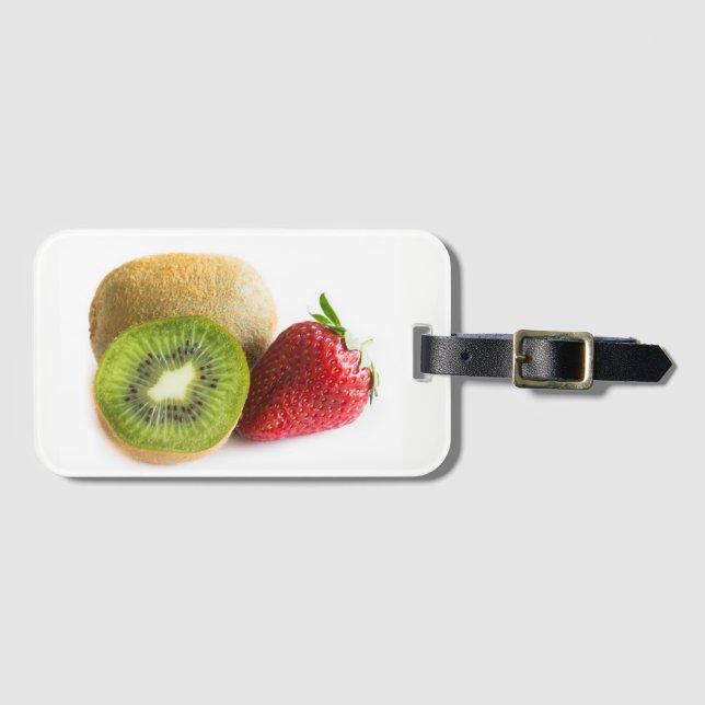 Jordgubbar och kiwi bagagebricka (Framsida horisontal)