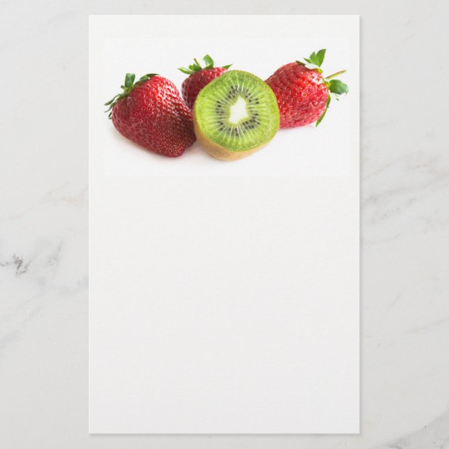Jordgubbar och kiwi flygblad (Framsidan)
