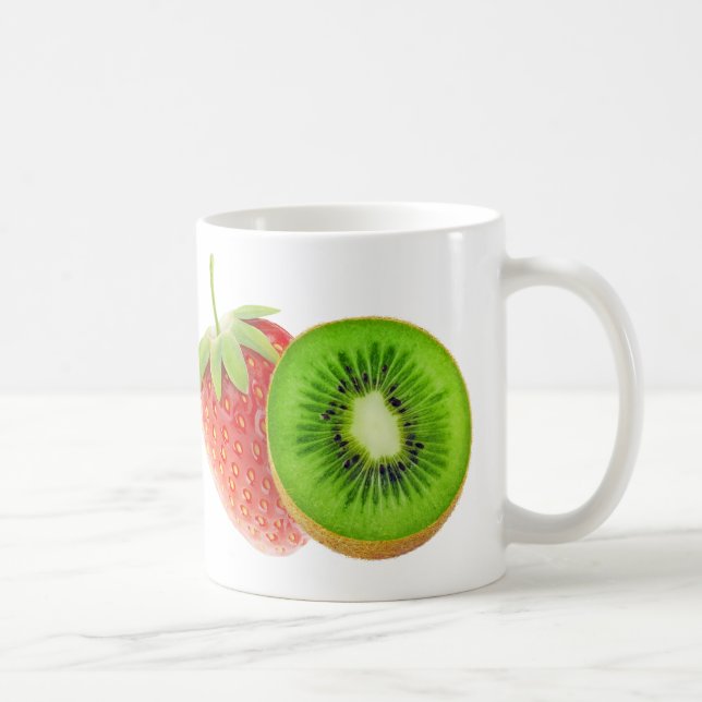 Jordgubbar och kiwi kaffemugg (Höger)