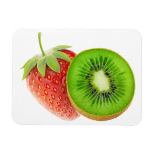 Jordgubbar och kiwi magnet