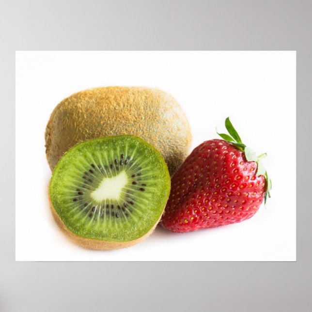 Jordgubbar och kiwi poster (Framsidan)
