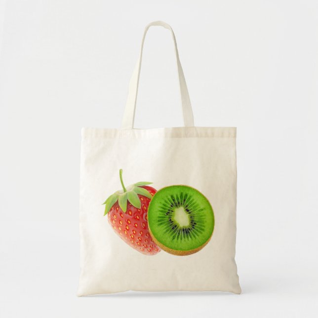 Jordgubbar och kiwi tygkasse (Framsidan)