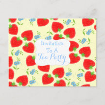 Jordgubbar och kräm- Teapartytema